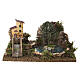 Pond with islet and bridge figurine 10x25x20 cm for 6 cm nativity s1