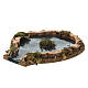 Pond with islet for 10 cm Nativity Scenes, 5x25x20 cm s2