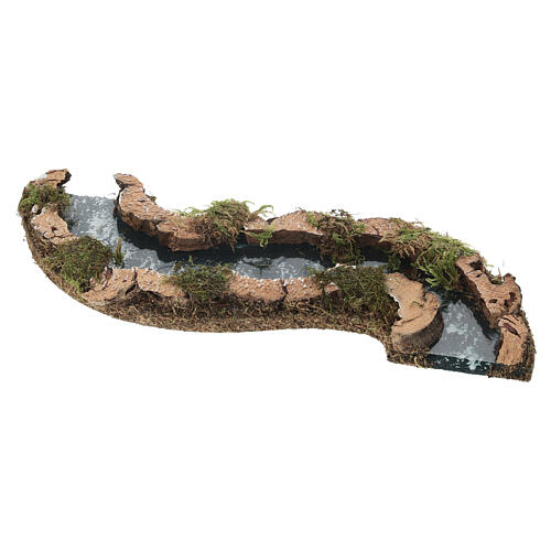 Zakrzywiona rzeka 5x10x30 cm do szopek 10–12 cm 2