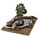 Tratto di fiume con alberi di mele per presepe 6 cm 10x25x20 cm s4