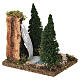 Laghetto alpino con cascata e pini 15x15x15 cm per presepi da 6 cm s3