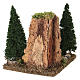 Alpine pond figurine with waterfall and pines 15x15x15 cm for 6 cm nativity scenes s4