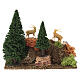 Wzgórze z sosnami i jeleniami, 15x15x15 cm - do szopek 6 cm s4