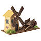 Decorative windmill with wooden cart 10x20x10 cm for 6 cm nativity scene s3
