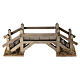 Pont en bois avec rambarde 5x15x5 cm pour crèche 6 cm s1