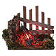Fuego con cerca 10x10x10 cm para belenes de 12 cm s1