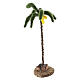 Palma singola in stoffa su base in legno per presepe 8 cm 25x10x5 cm s1