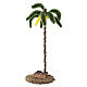 Palma singola in stoffa su base in legno per presepe 8 cm 25x10x5 cm s2