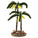Double palm tree on base for 8 cm Nativity Scene, 20x9x6 cm s1