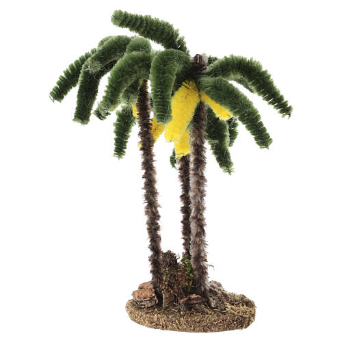 Gruppo di tre palme su base per presepe 8 cm 20x10x5 cm 3