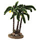 Gruppo di tre palme su base per presepe 8 cm 20x10x5 cm s1