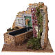 Fontana rustica funzionante con vasca per presepe 8 cm 15x20x15 cm s3