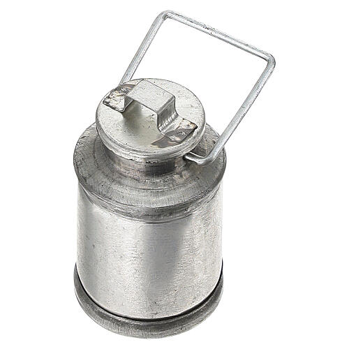 Bidón de leche de acero 5 cm para belén 8 cm 2