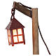 Lampione con piedistallo a basso voltaggio per presepe 8-10 cm 15x5x5 cm s2