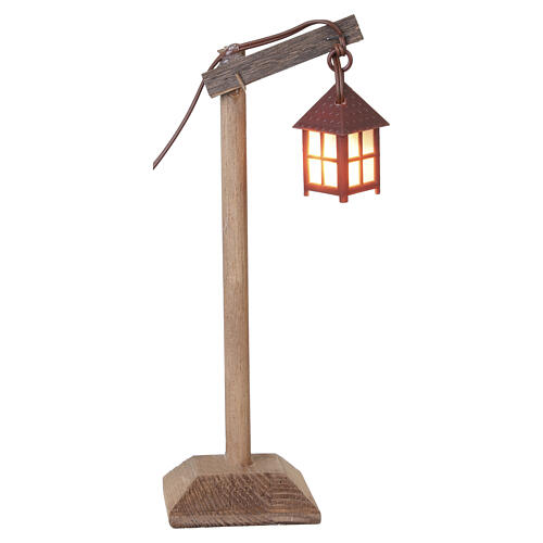 Lampion na słupku do szopki, niskie napięcie, dla figurek 8–10 cm, 15×5×5 cm 3