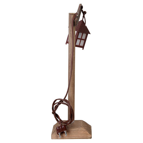 Lampion na słupku do szopki, niskie napięcie, dla figurek 8–10 cm, 15×5×5 cm 4