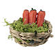 Panier avec carottes pour crèche 8 cm 2x3 cm s1