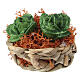 Cesto con lattughe per presepe 8 cm 2x3 cm s1