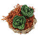 Cesto con lattughe per presepe 8 cm 2x3 cm s2