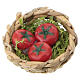 Cesto con pomodori per presepe 8 cm 1x2,5 cm s2