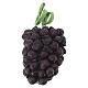 Coppia di grappoli di uva nera per presepe 8 cm 2x1 cm s3