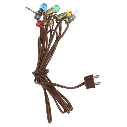 Minicadena 5 luces coloridas 3,5 V para belén 1