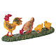 Set of 4 groups of small resin animals, 5x15x5 cm, for 8 cm Nativity Scene s4