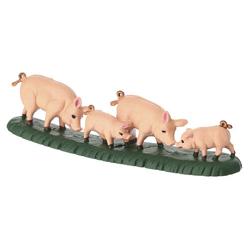 Set 4 grupos animalitos de resina 5x15x5 cm para belén 8 cm 5