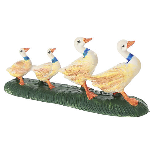 Set 4 groupes d'animaux en résine pour crèche 8 cm 5x15x5 cm 3