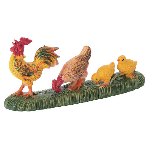 Set 4 gruppi animaletti in resina 5x15x5 cm per presepe 8 cm 4