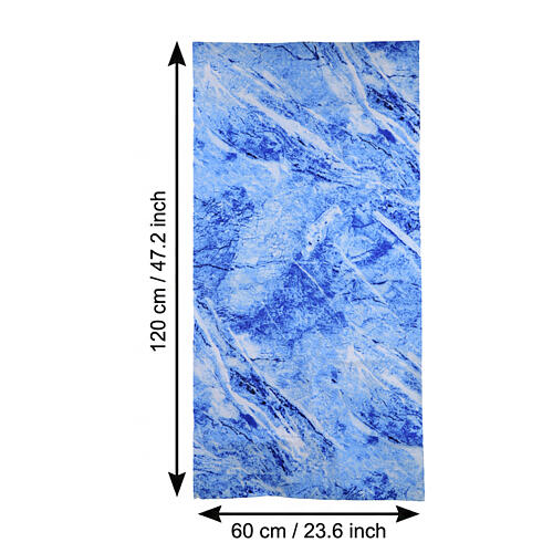 Carta plasmabile effetto ghiaccio blu per presepe 120x60 cm 3
