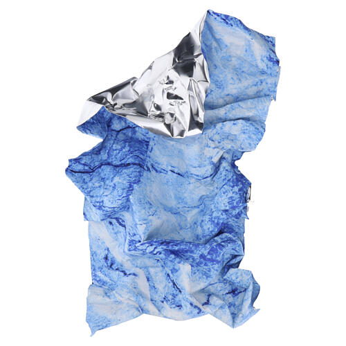 Carta plasmabile effetto ghiaccio blu per presepe 120x60 cm 5