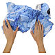 Carta plasmabile effetto ghiaccio blu per presepe 120x60 cm s2