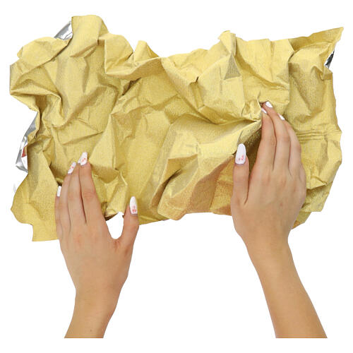 Modellierbares Papier Gold Lammo Krippenzubehör 30x30 cm 2