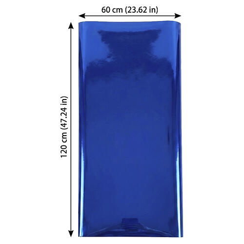 Carta plasmabile blu specchio per presepe 120x60 cm 3