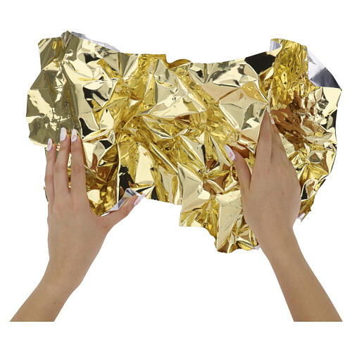Carta plasmabile oro specchio per presepe 120x60 cm 2
