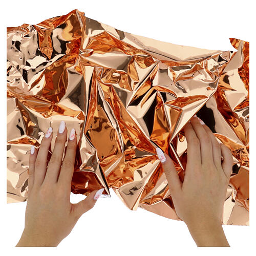 Papel moldeable cobre espejo para belén 60x60 cm 2
