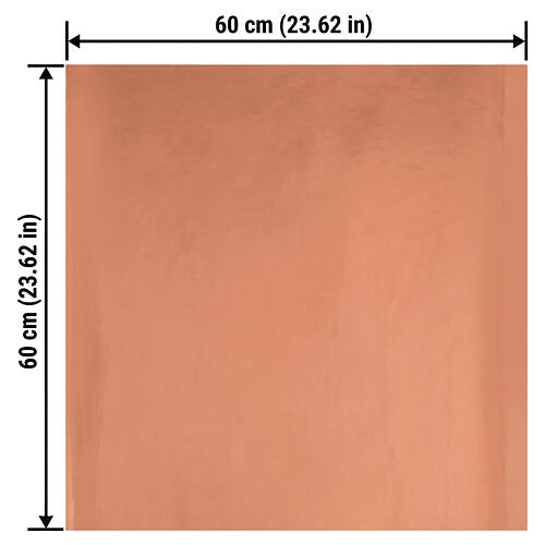 Papel moldeable cobre espejo para belén 60x60 cm 3