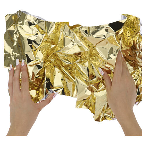 Carta plasmabile oro specchio per presepe 60x60 cm 2