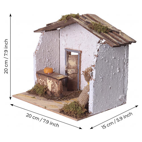 Boulangerie de village en boutique 20x20x15 cm pour crèche de 8 cm 2
