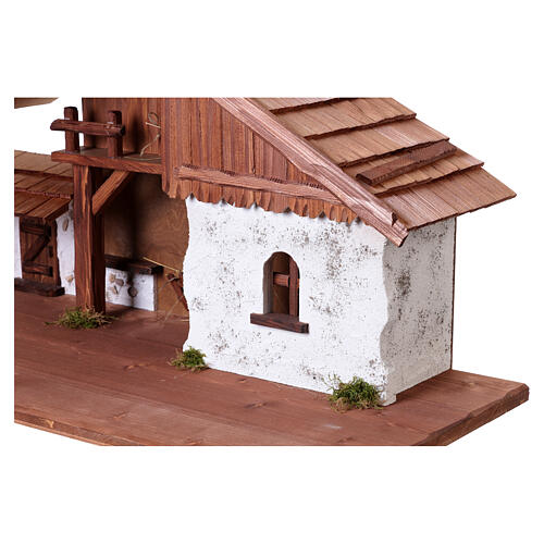 Stalla per presepe con capanna della Natività 14-16 cm 40x100x30 cm 3
