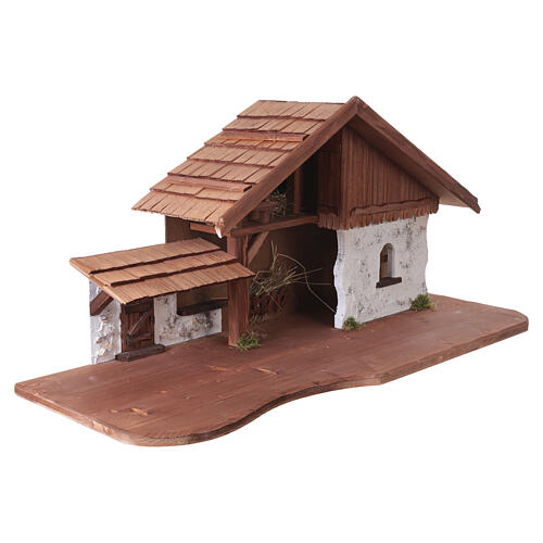 Stalla per presepe con capanna della Natività 14-16 cm 40x100x30 cm 4