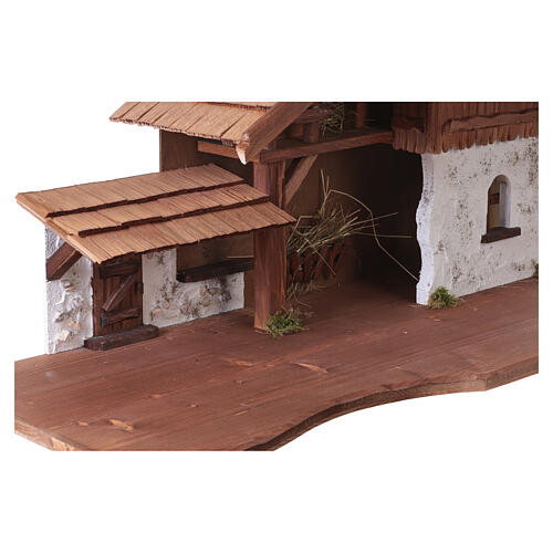 Stalla per presepe con capanna della Natività 14-16 cm 40x100x30 cm 5