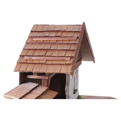Stalla per presepe con capanna della Natività 14-16 cm 40x100x30 cm 6