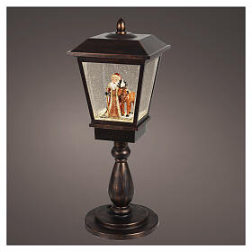 Santa Claus and Reindeer Light Lamp, Warm Light with Glitter Effect, 65x25x25 cm, Indoor