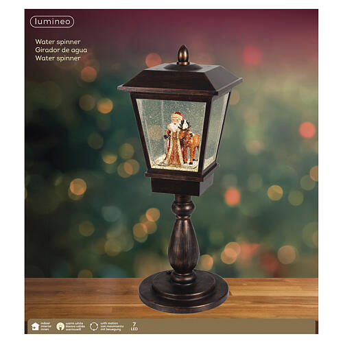 Santa Claus and Reindeer Light Lamp, Warm Light with Glitter Effect, 65x25x25 cm, Indoor 2