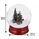 Christmas globe with Father Christmas and snow-covered tree, 15 multicolour LEDs, 10 in, for indoor use s3