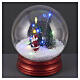 Christmas globe with Father Christmas and snow-covered tree, 15 multicolour LEDs, 10 in, for indoor use s4