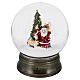 Esfera navideña Papá Noel reno y base oro 15 LED multicolor 30 cm uso interior s2
