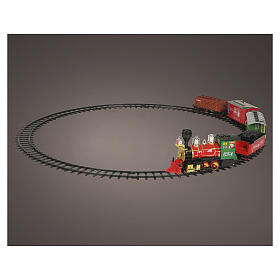 Tren navideño con locomotora y vagones decorados diámetro 195 cm